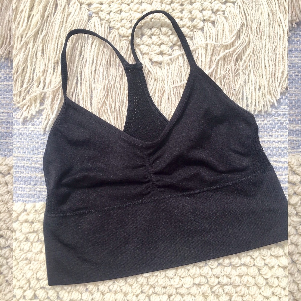 Black Racerback Mesh Bralette Medium